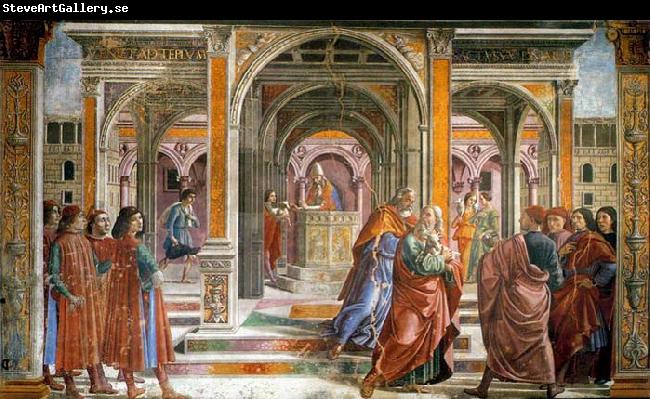 GHIRLANDAIO, Domenico Expulsion of Joachim from the Temple
